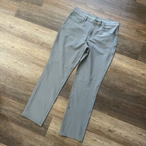 Footjoy Mens Solid Gray Pants 35 35/32 Athletic Fit Stretch Golf Travel‎